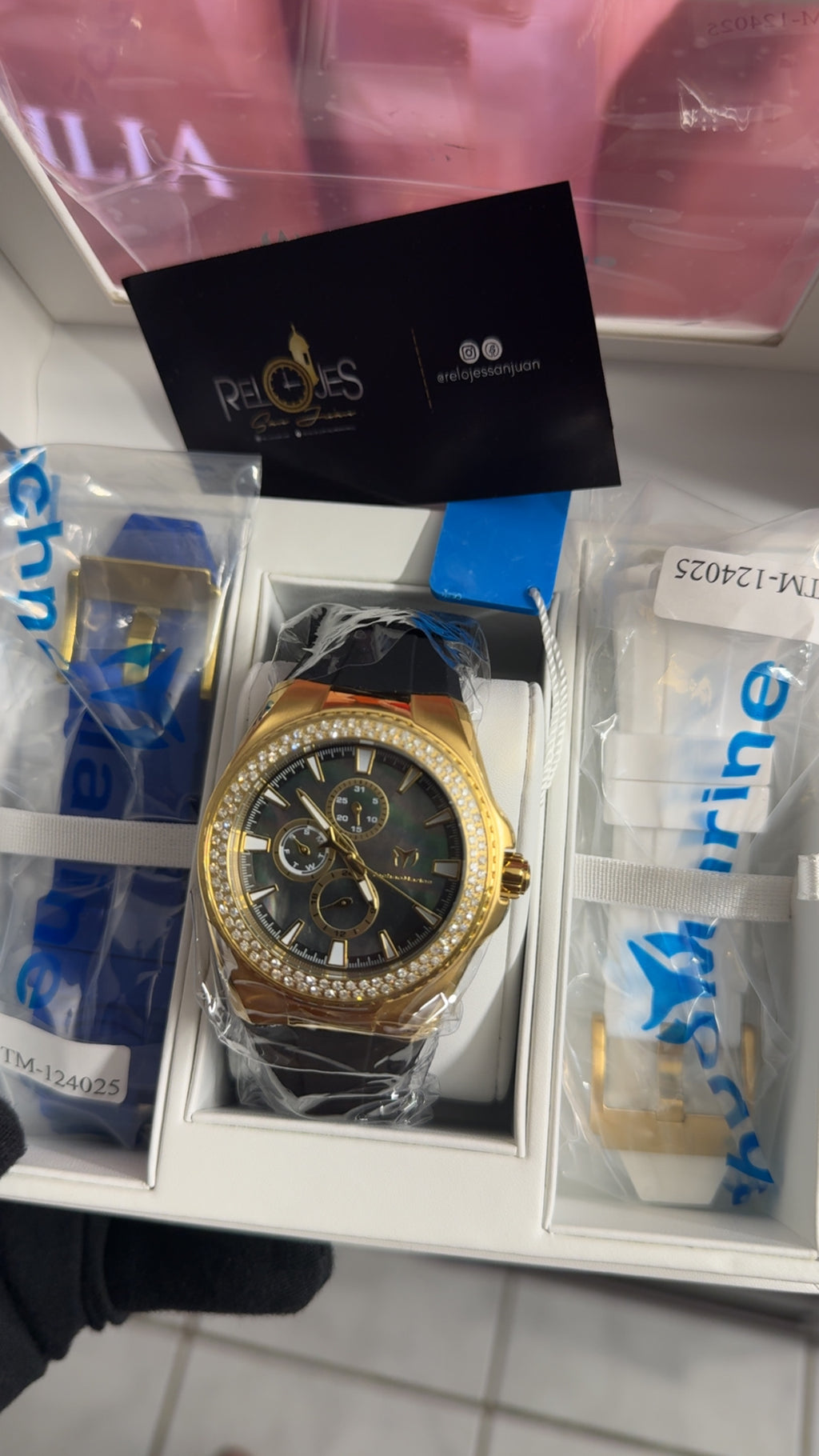 TechnoMarine Cruise California TM 124025 0.5 Carat Diamond Mother ofPearl Dial