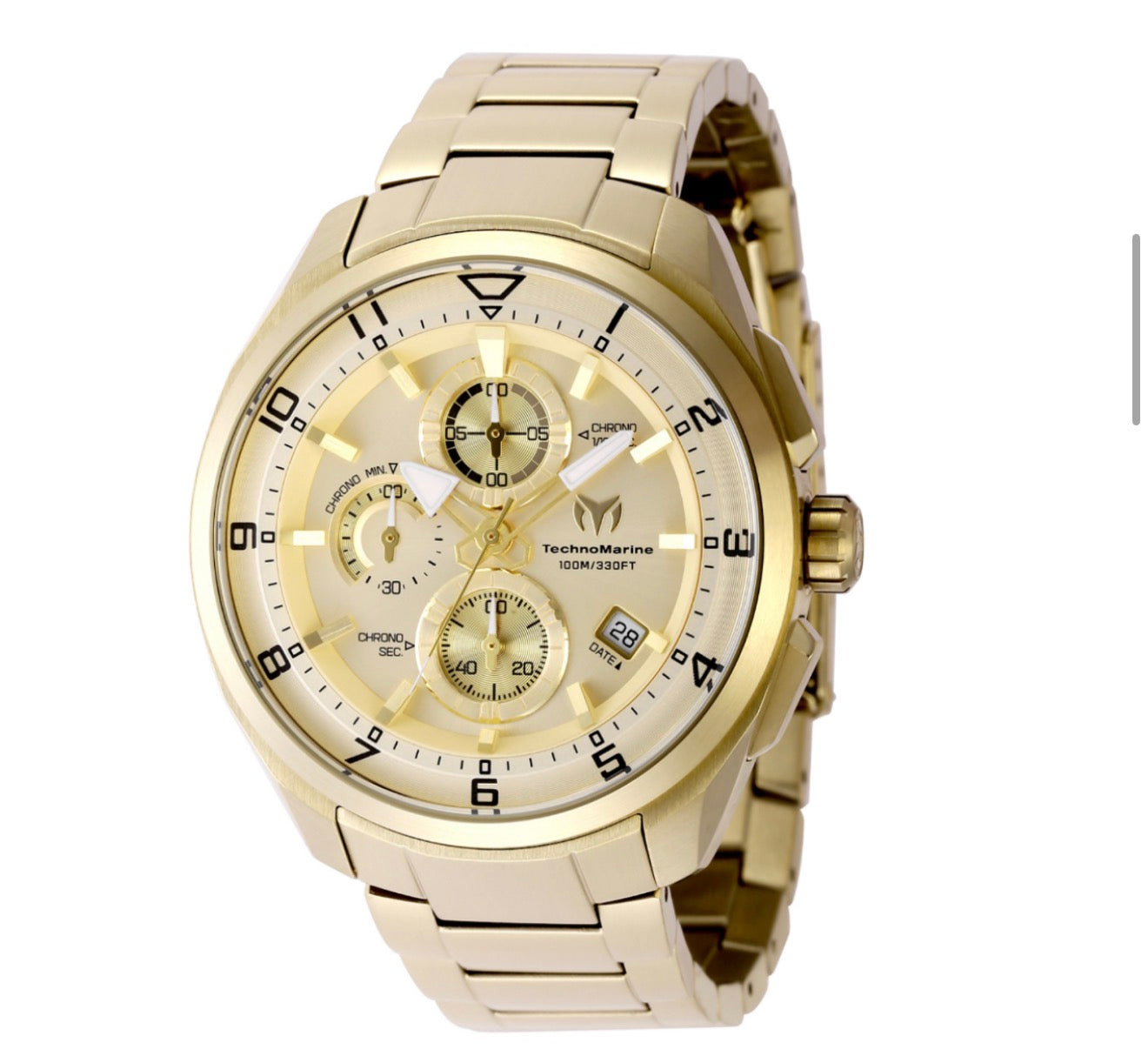 Technomarine TM-318130 Ocean Gold-tone Dial 44 mm Men's Watch New