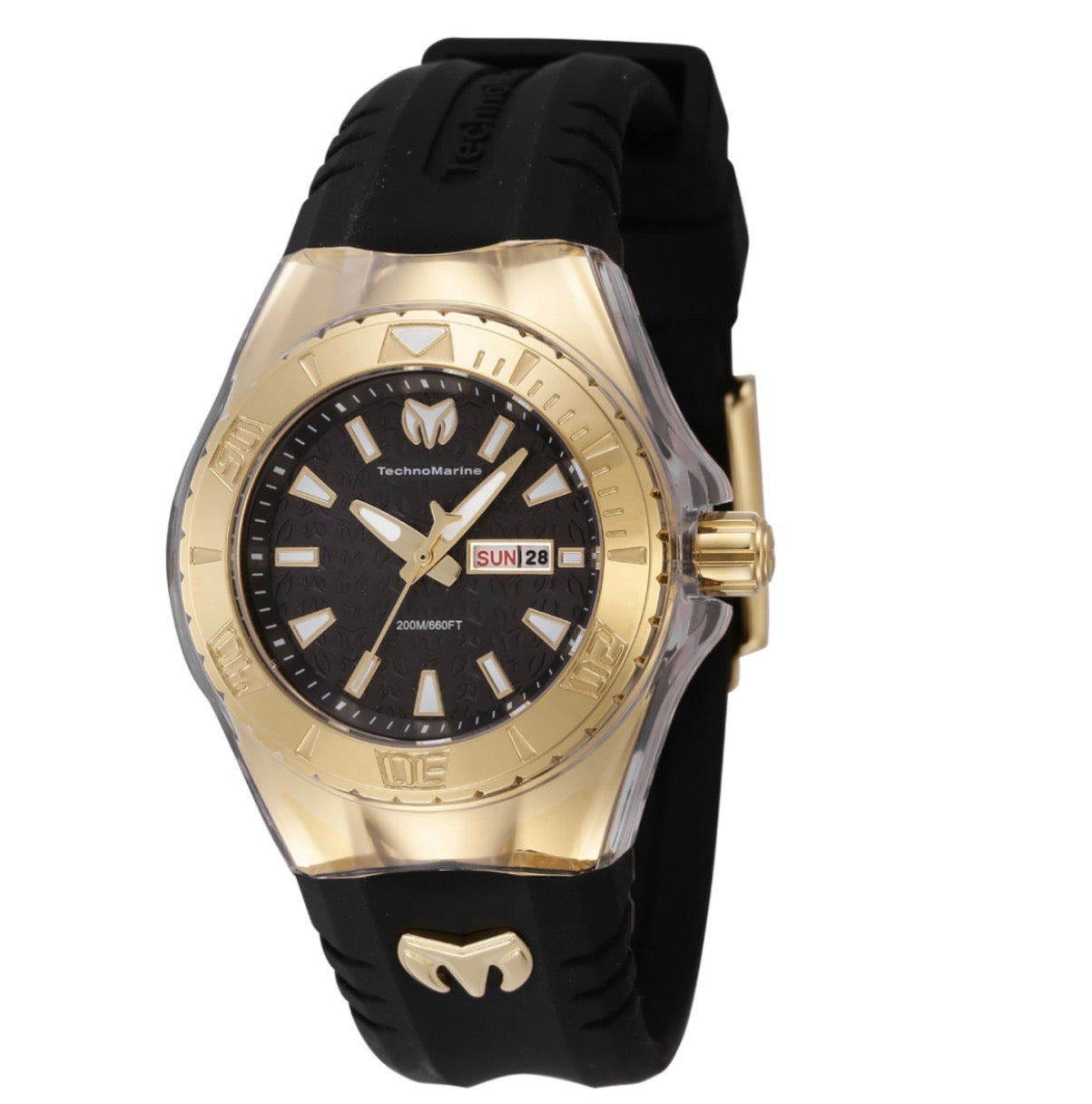 Technomarine Women's Watch Cruise Monogram Yellow Tone Dial Strap TM-122020