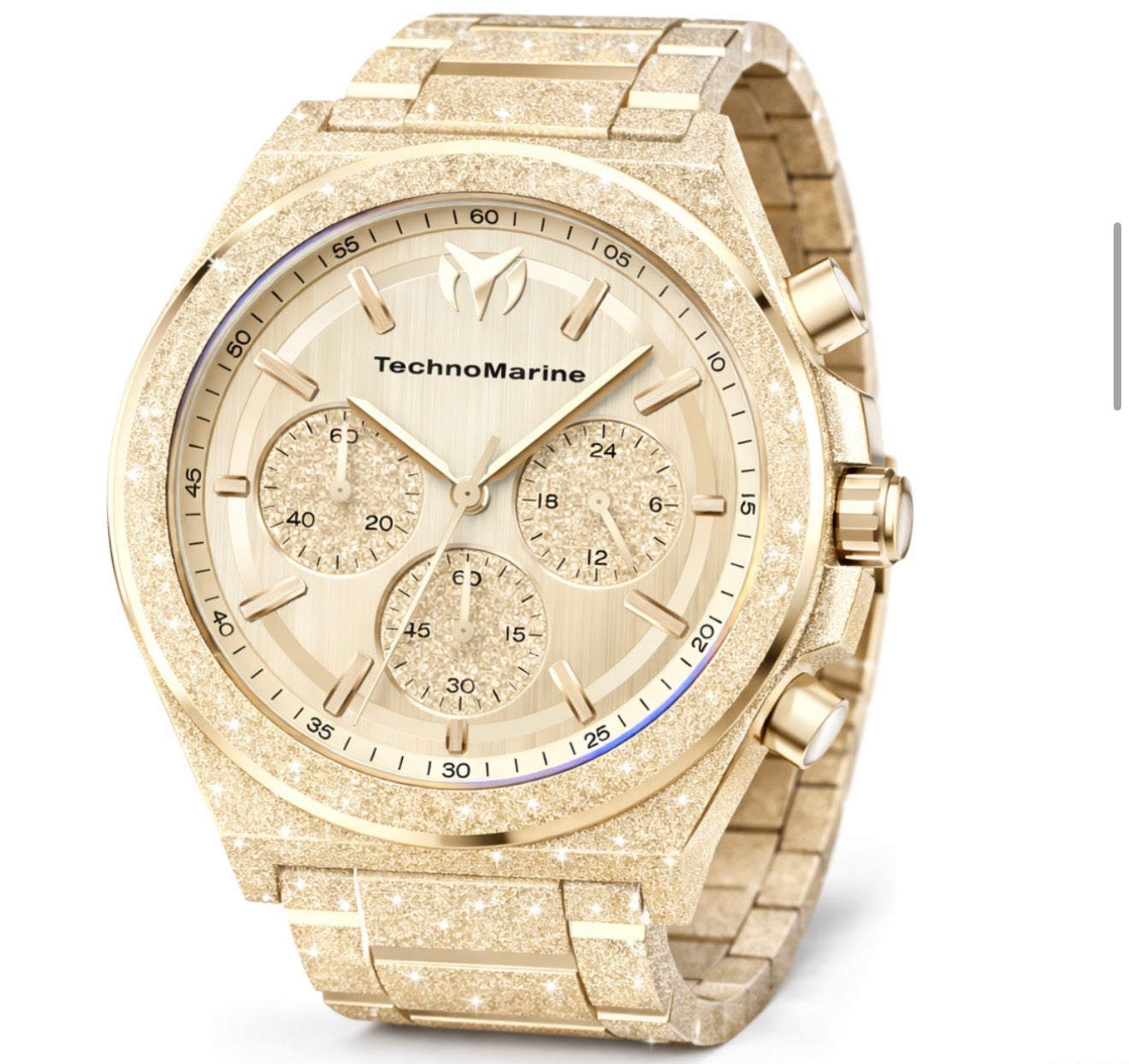TechnoMarine Ocean Emperor Men's 43mm Gold Watch Radiant Gold TM-318153