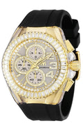 TechnoMarine Men's TM-121028 Cruise Glitz 45m Gold Toned & Dial with Black Strap