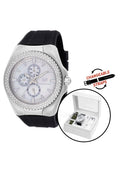TechnoMarine Men's TM-124024 0.5 Carat Diamond 45mm Silver with 3 straps
